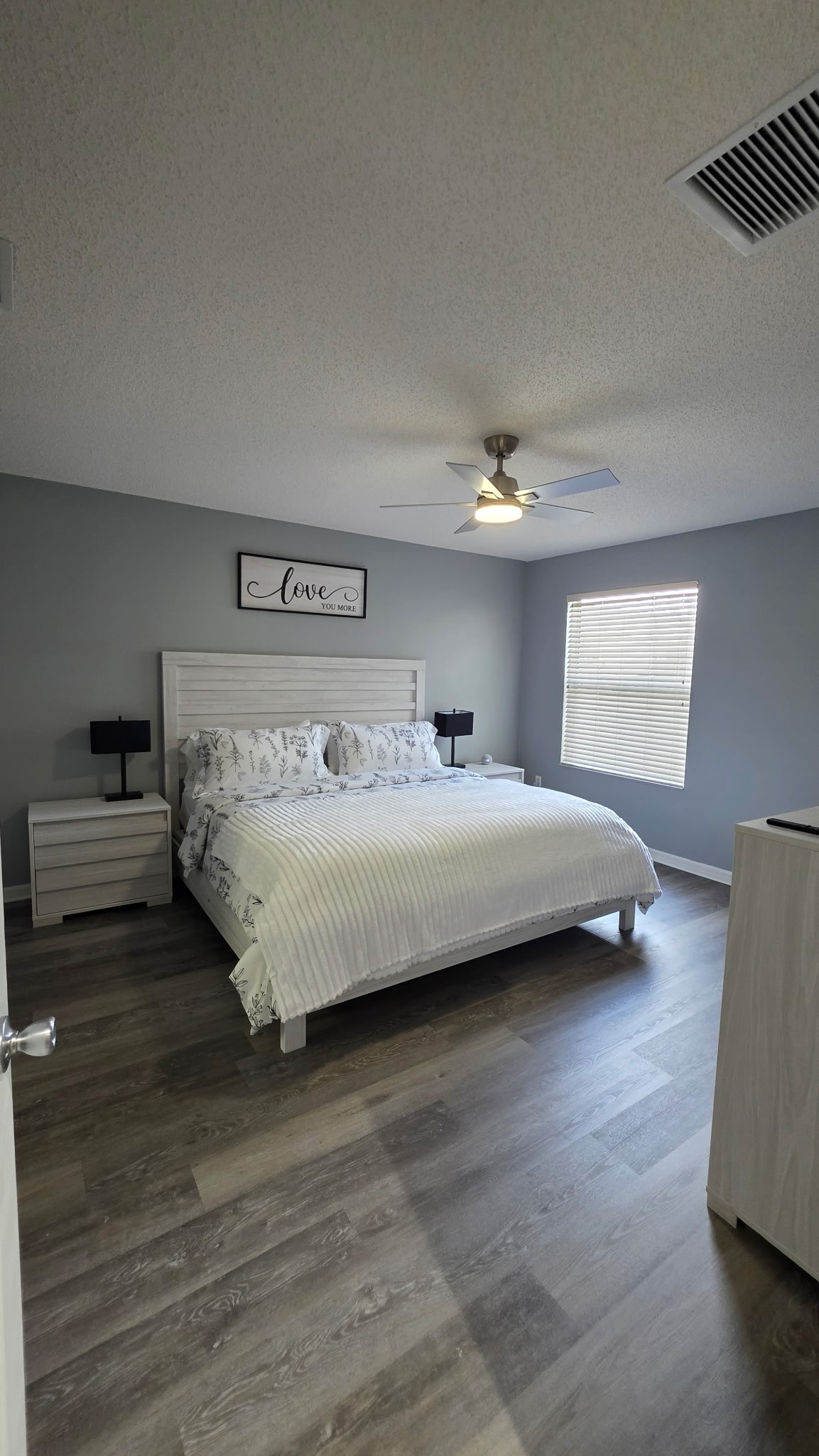 Beautiful bedroom cleaned by Palma Cleaning