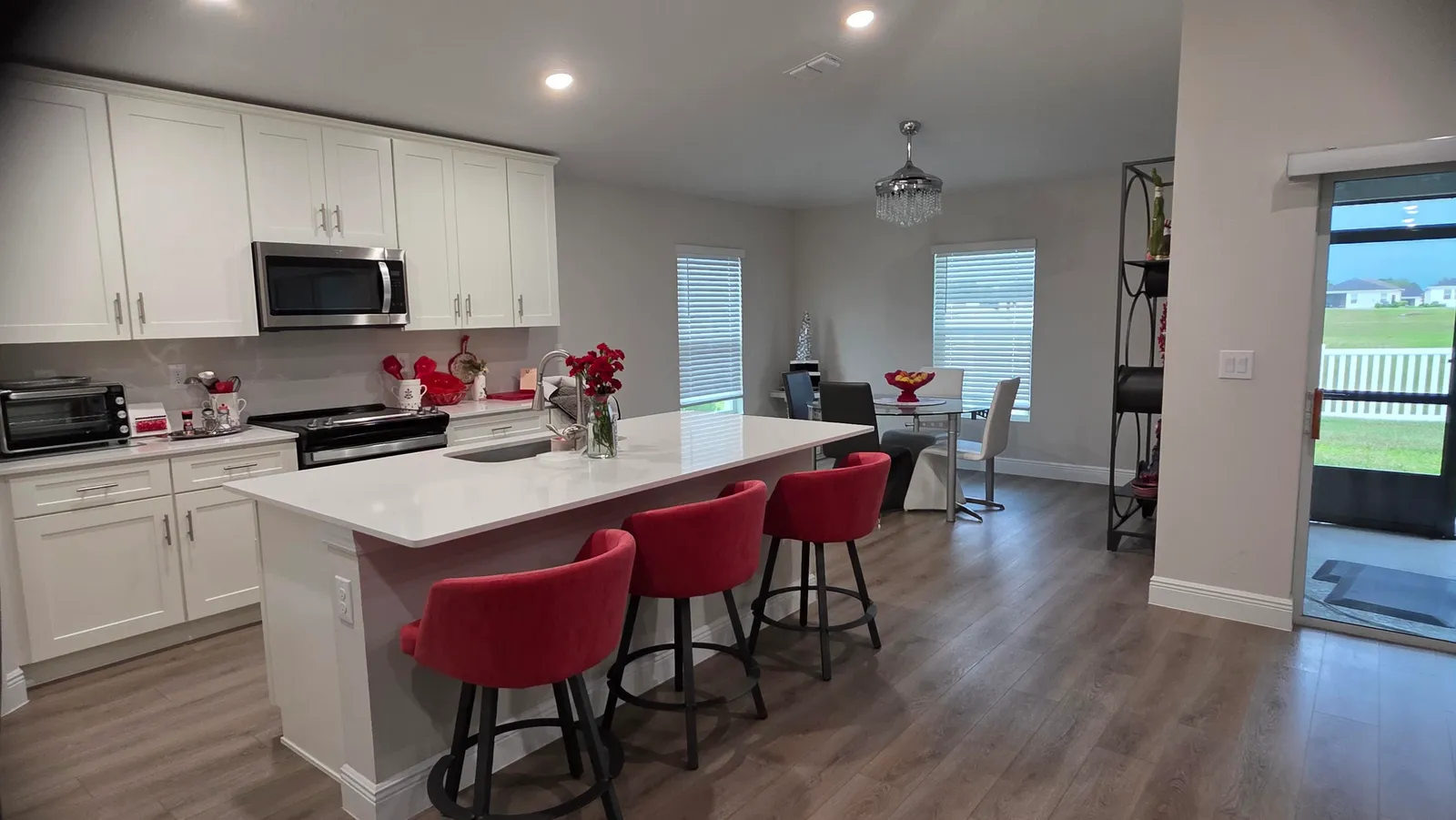 Kitchen with island after cleaning in Marion County home