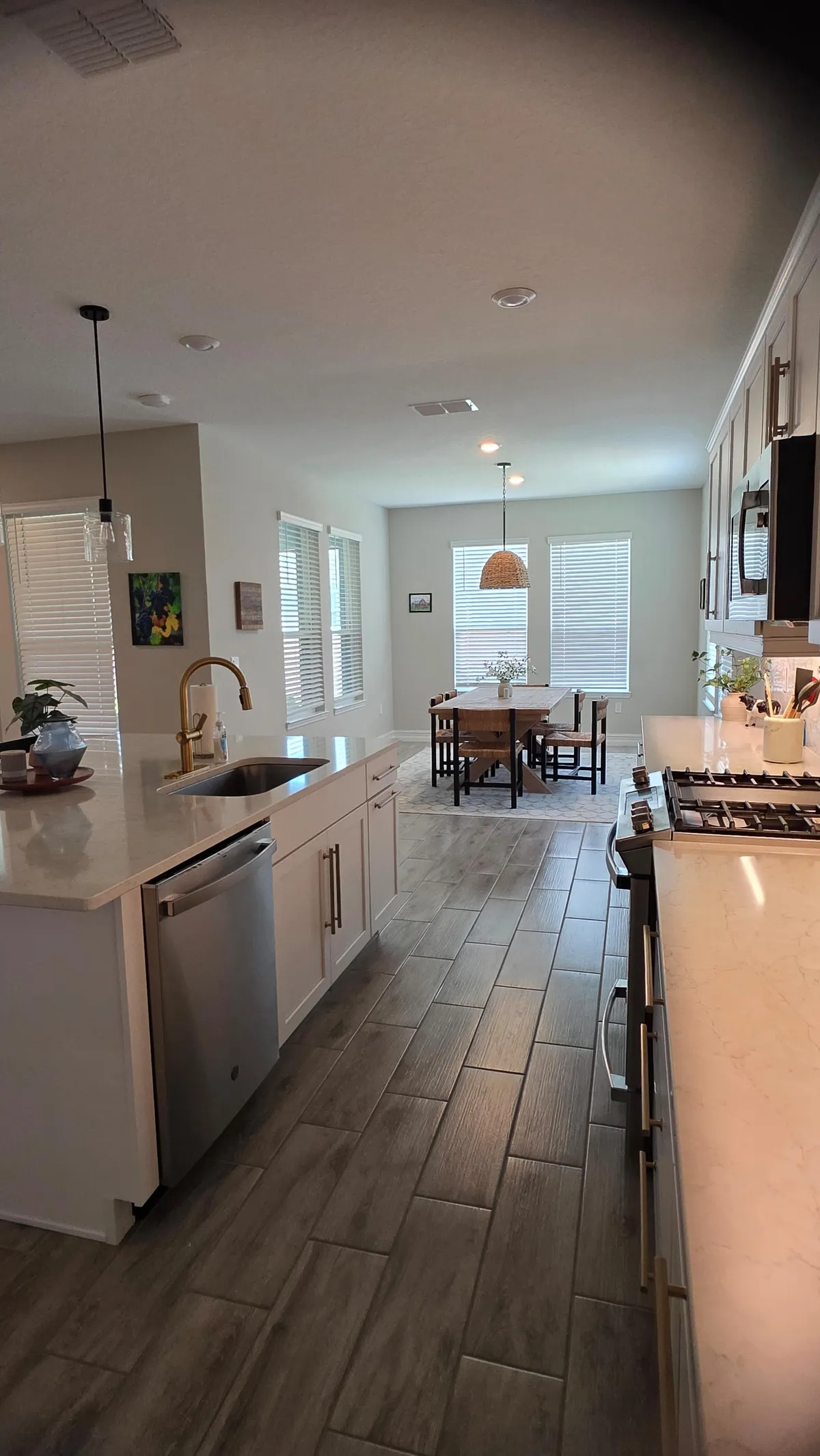 Kitchen sink and dining nook after cleaning in Ocala